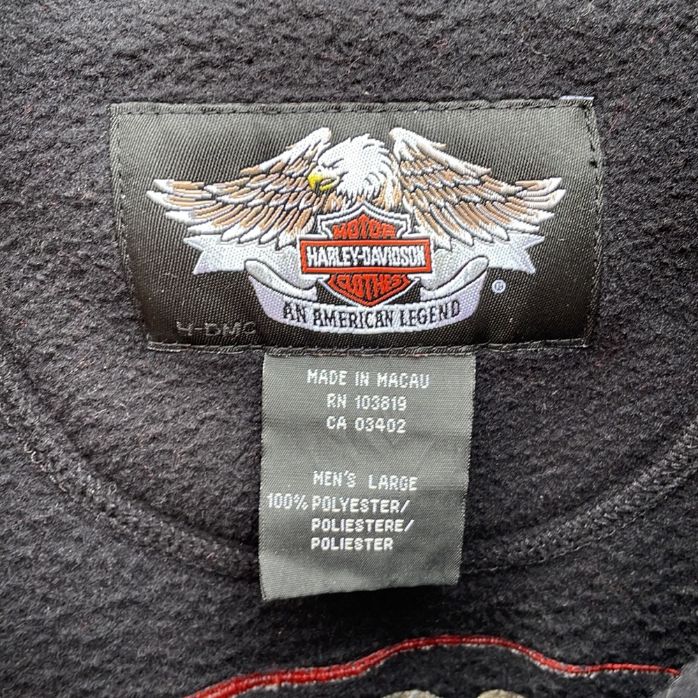 Harley Davidson Men’s Fleece ThreeQuarter Zip What N… Gem